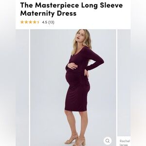 The Masterpiece Maternity Dress by Ingrid and Isabel in Fig